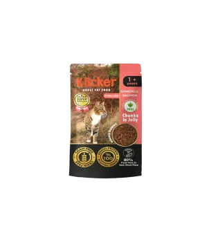 Klicker Jöleli Kısırlaştırılmış Yetişkin Kedi Maması Somonlu