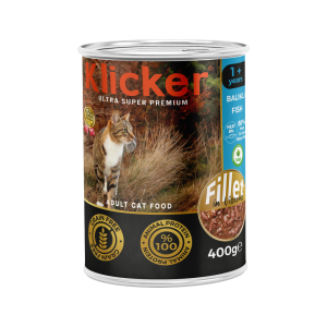 Klicker Yetişkin Kediler için Balıklı Fillet In Viscous Tam Yaş Mama