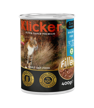 Klicker Yetişkin Kediler için Balıklı Fillet In Viscous Tam Yaş Mama