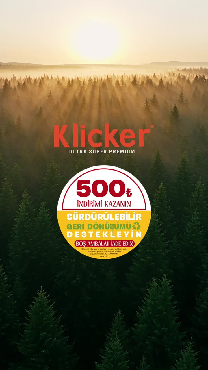 Klicker boş ambalaj kampanyası afişi